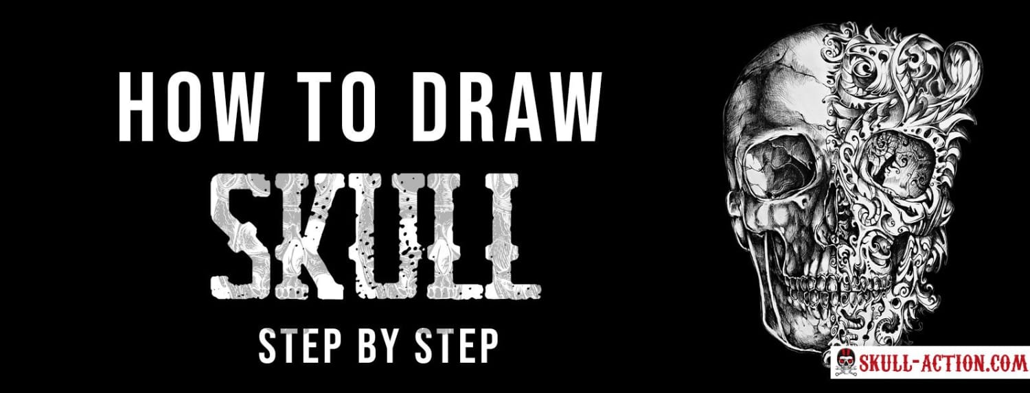how to draw a skull with a bandana