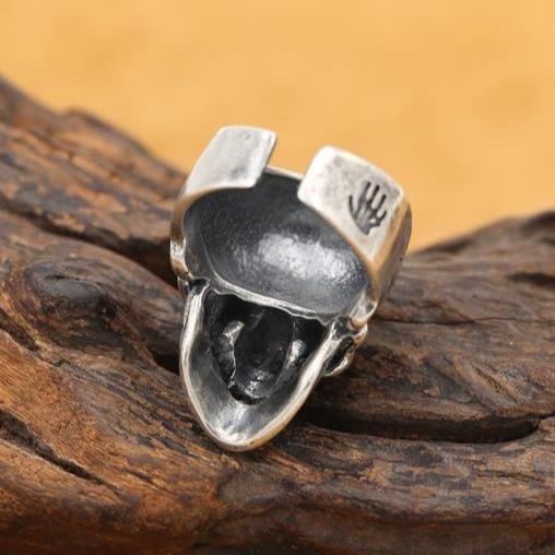 925 Silver Biker Rings | Skull Action