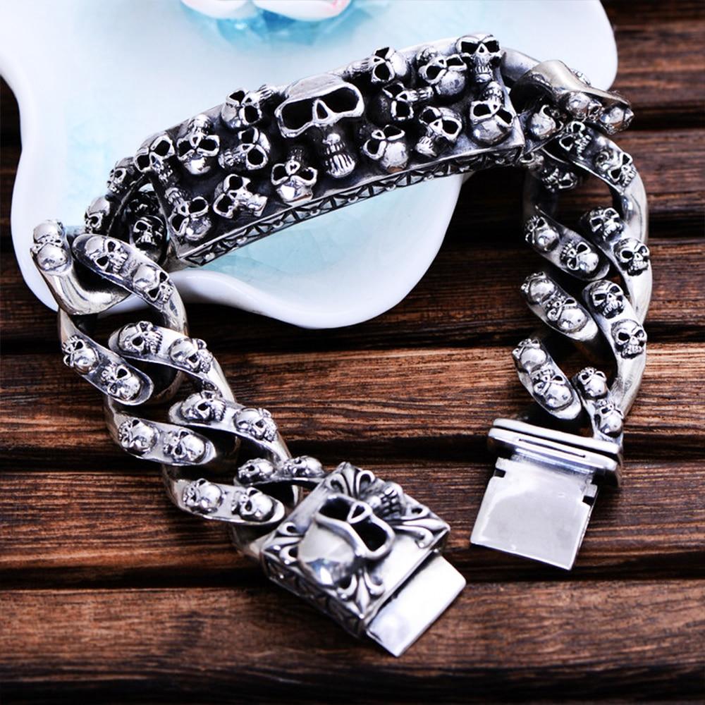 925 Silver Skull Bracelet | Skull Action