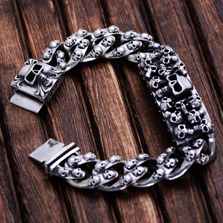 925 Silver Skull Bracelet | Skull Action
