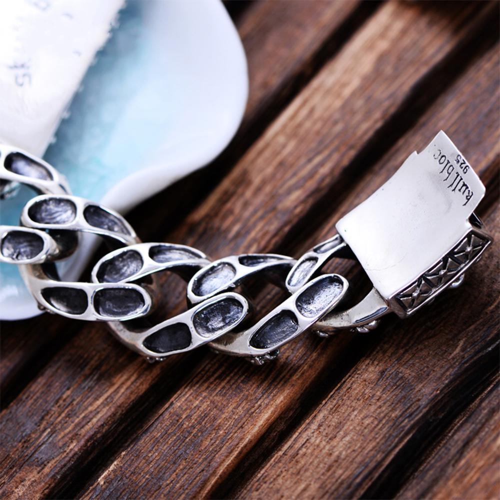 925 Silver Skull Bracelet | Skull Action