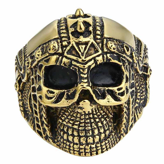 Skull Ring Aztec Skulls