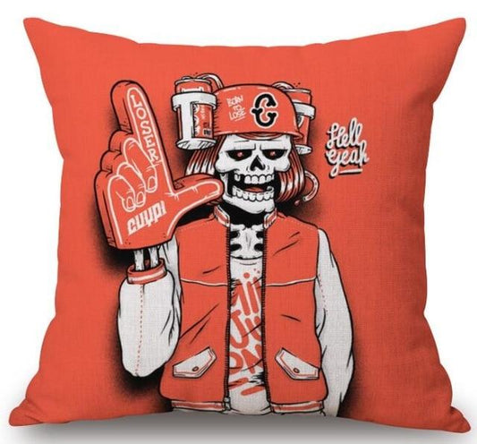 Baseball Skeleton Pillow
