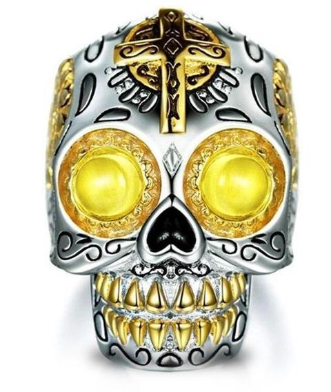 big sugar skull ring