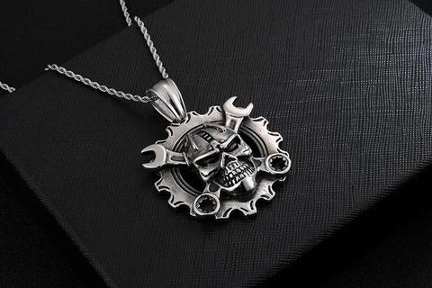 Biker Skull Necklace | Skull Action