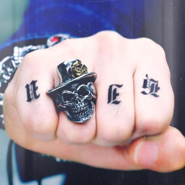 Biker Steampunk Skull Ring | Skull Action