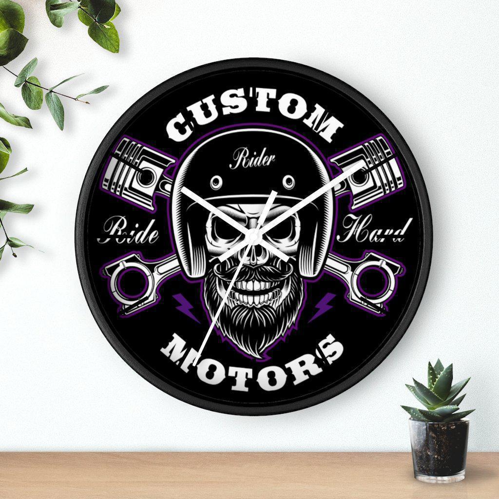 biker-wall-clock