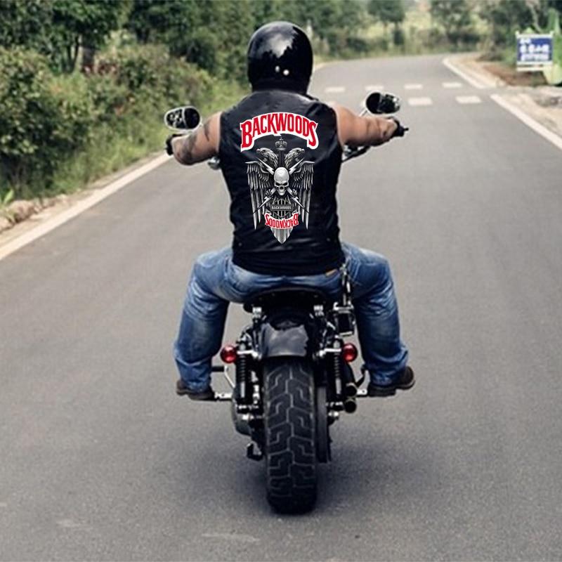 Black And Red Leather Motorcycle Jacket | Skull Action