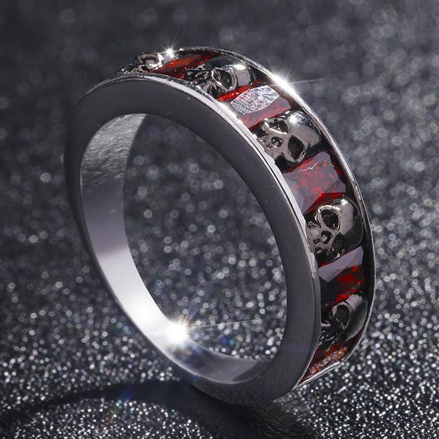 Black And Red Skull Ring | Skull Action