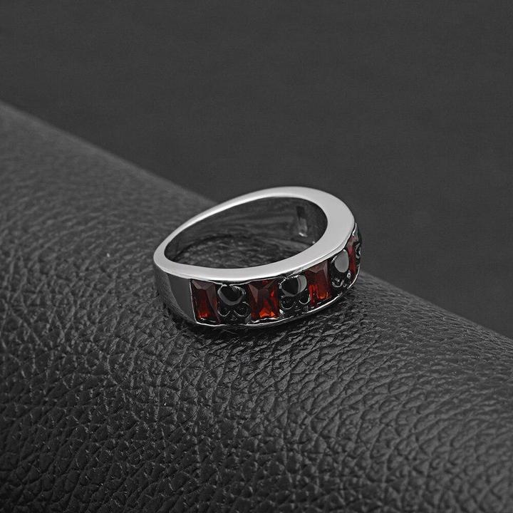 Black And Red Skull Ring | Skull Action