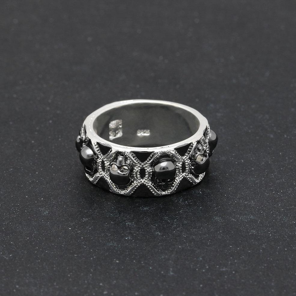 Black Finish Skull Ring | Skull Action