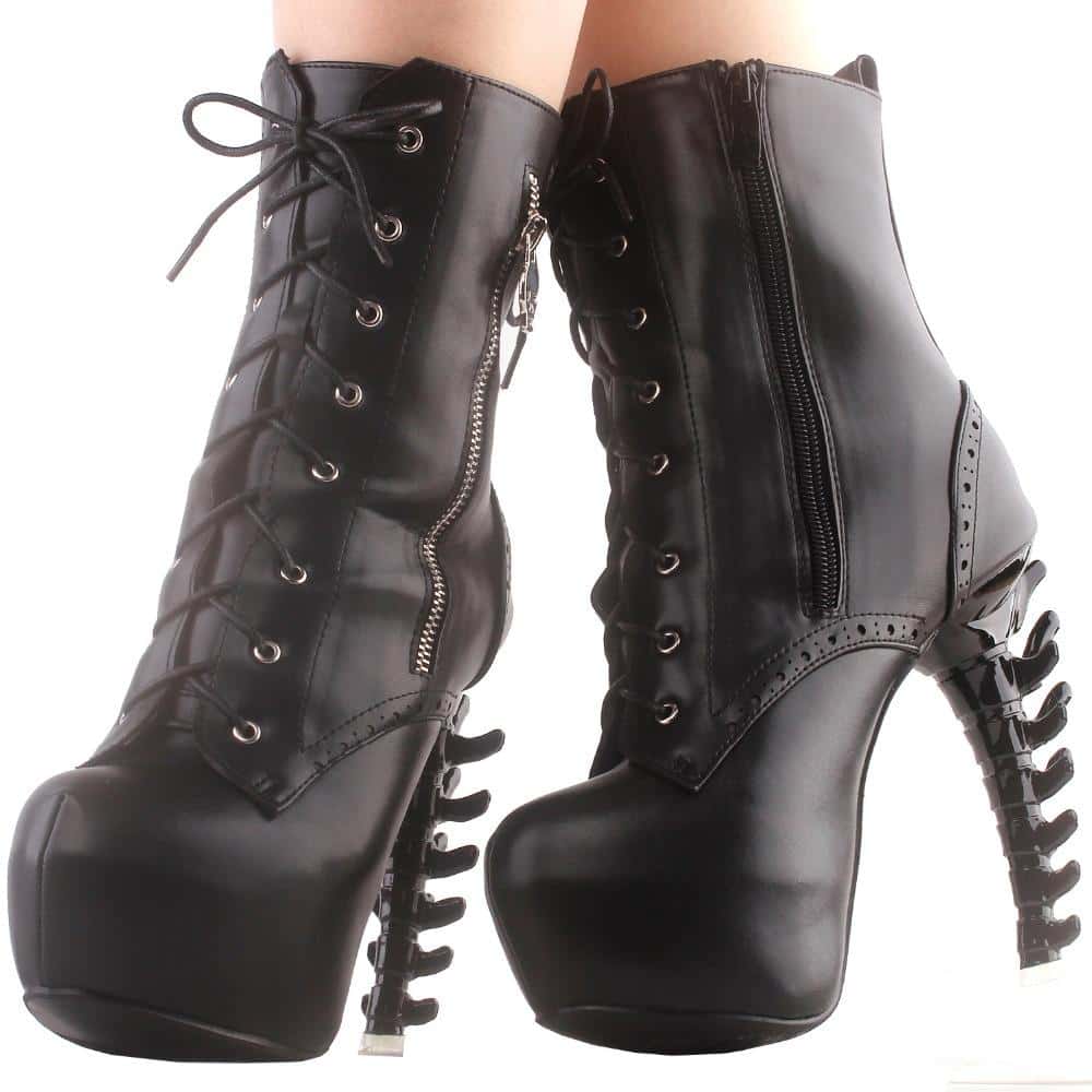Black Gothic High Heels | Skull Action