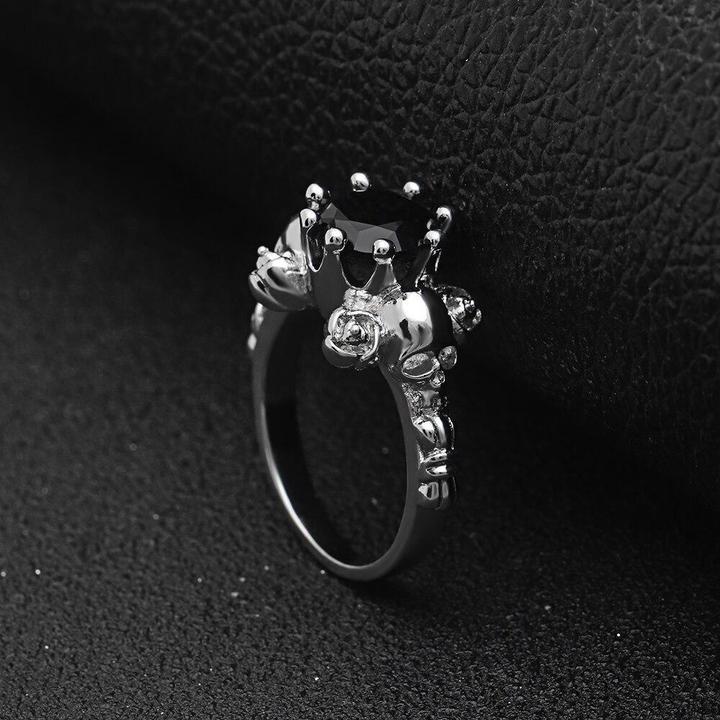 Black Princess Crown Ring | Skull Action