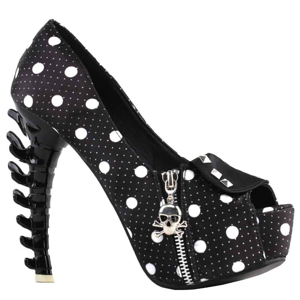 Black Skull Heels Boots | Skull Action