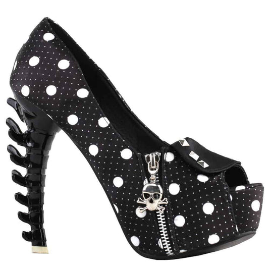 Black Skull Heels Boots | Skull Action