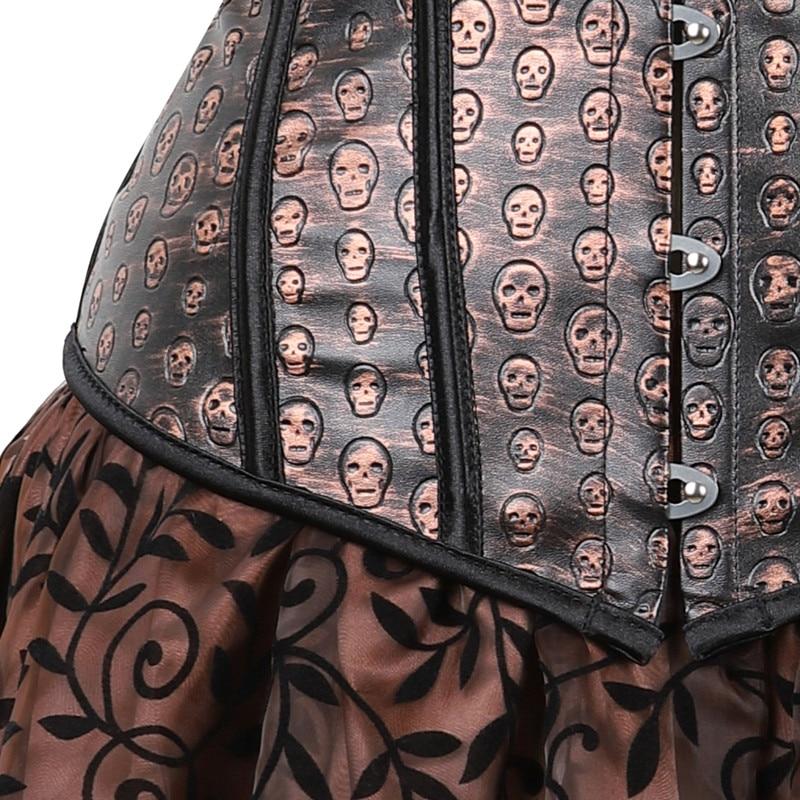 Brown Steampunk Dress | Skull Action