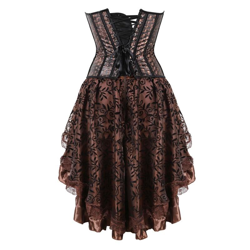 Brown Steampunk Dress | Skull Action
