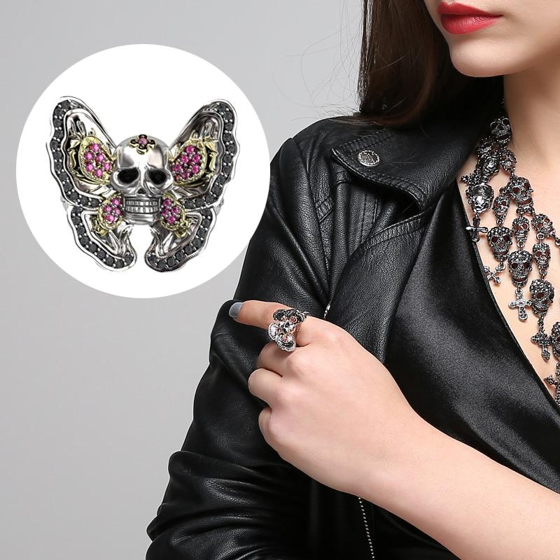 Butterfly Skull Ring | Skull Action