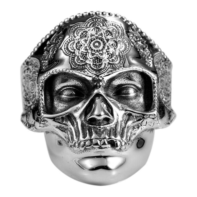 calavera skull ring