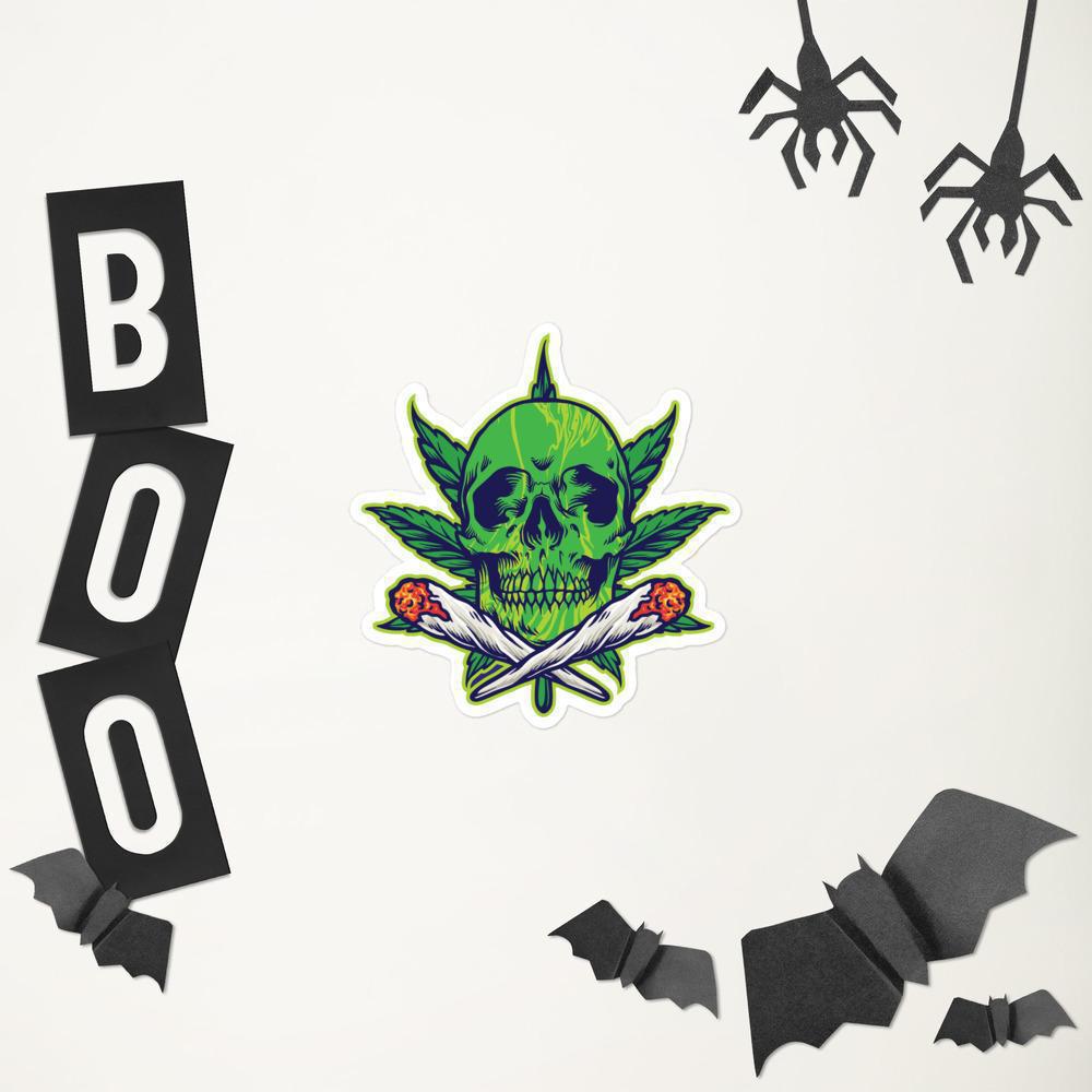 cool-skull-stickers-green