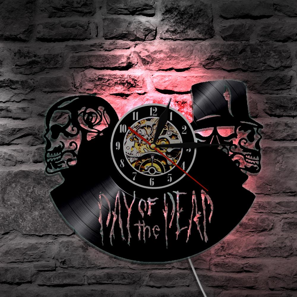 Day Of The Dead Wall Clock | Skull Action