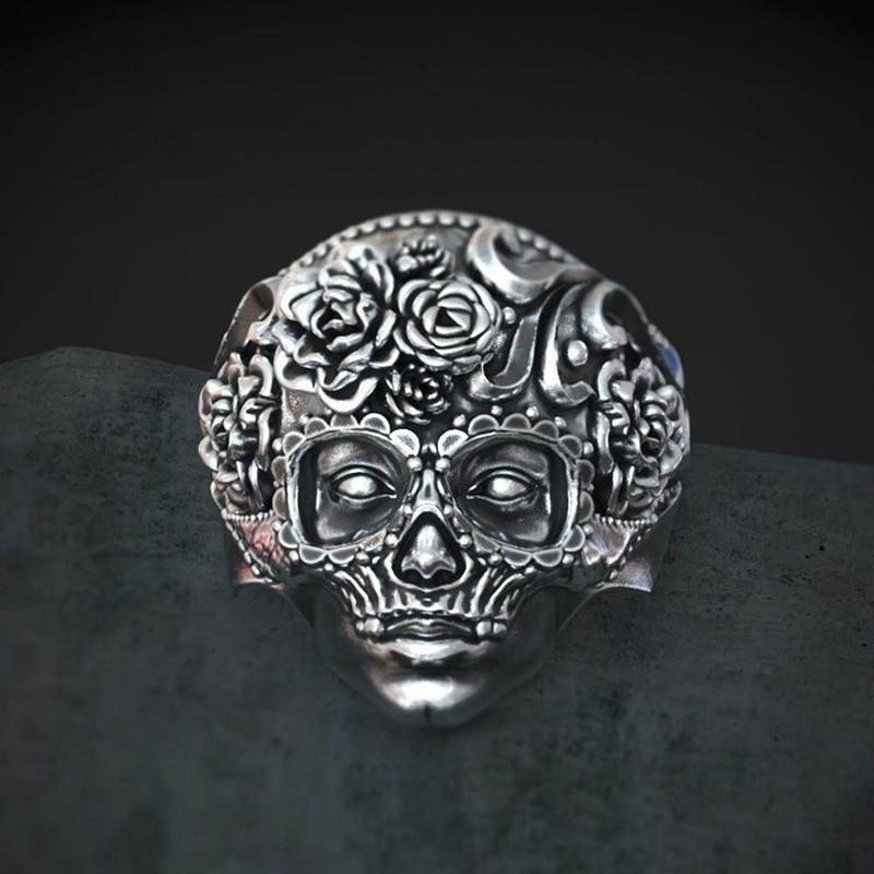 dia de los muertos skull ring