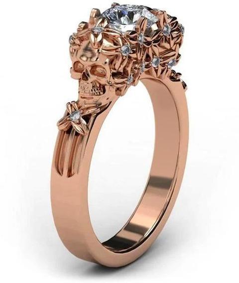 elegant skull ring