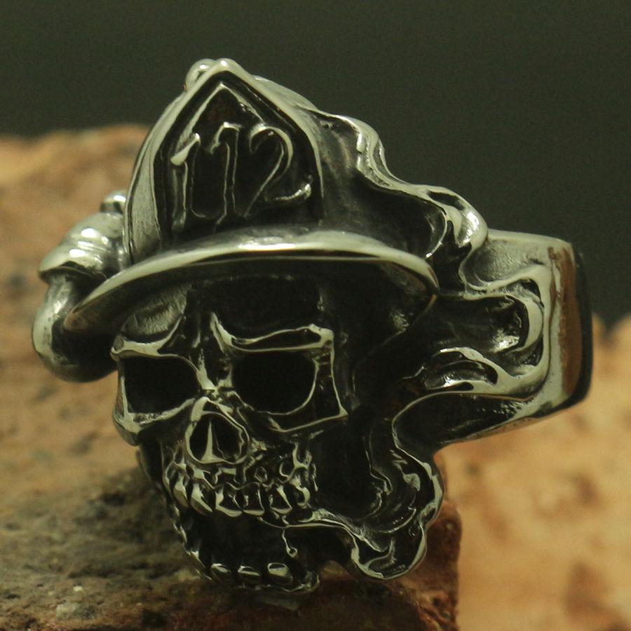 Firefighter Skull Ring | Skull Action