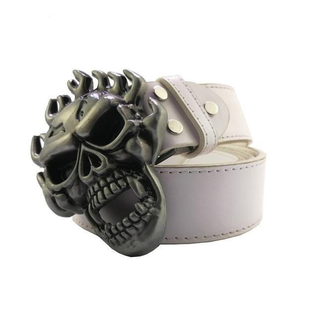 Flaming Skull Belt Buckle | Skull Action