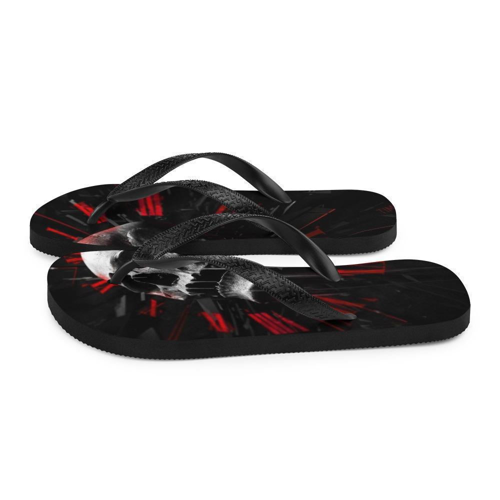 flip-flop-skull-print