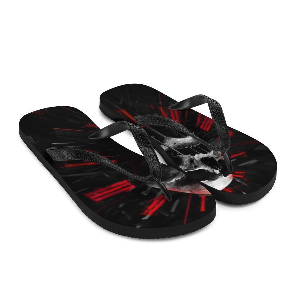 flip-flop-skull-printed
