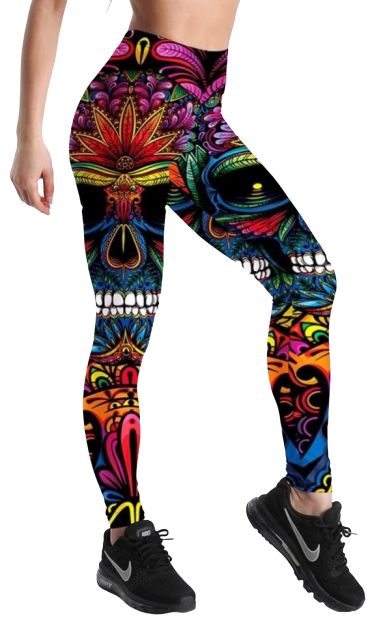 floral-skull-leggings