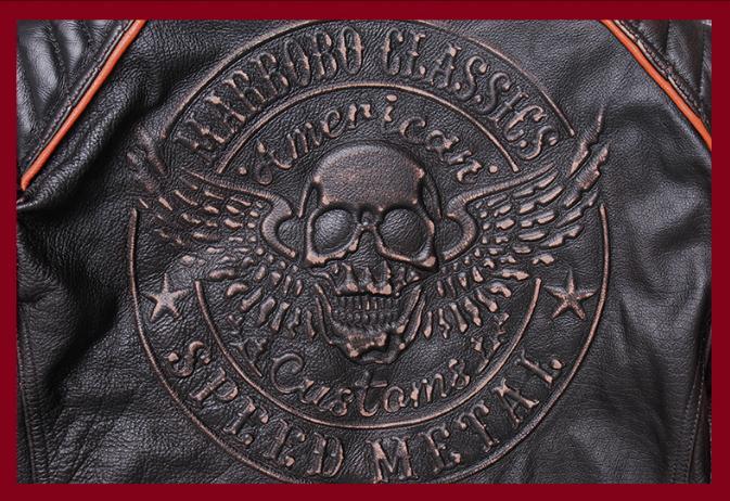 Flying Skull Leather Jacket | Skull Action