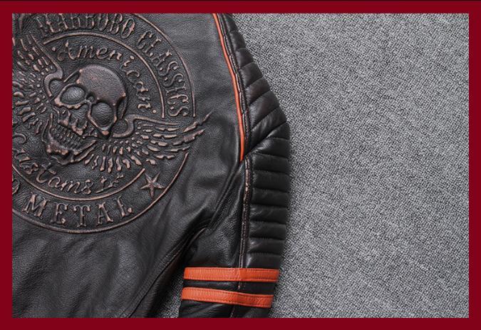 Flying Skull Leather Jacket | Skull Action