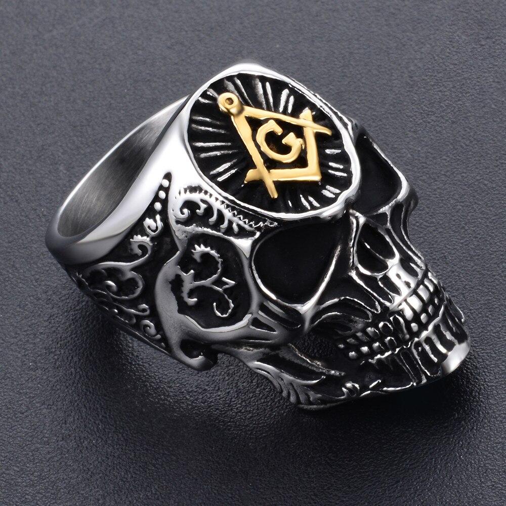 G On Masonic Ring | Skull Action