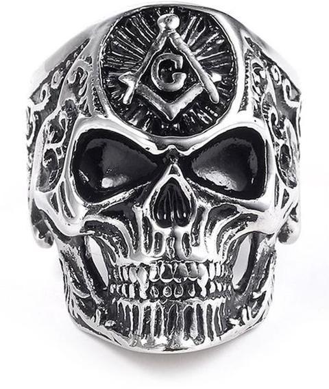 G On Masonic Ring | Skull Action