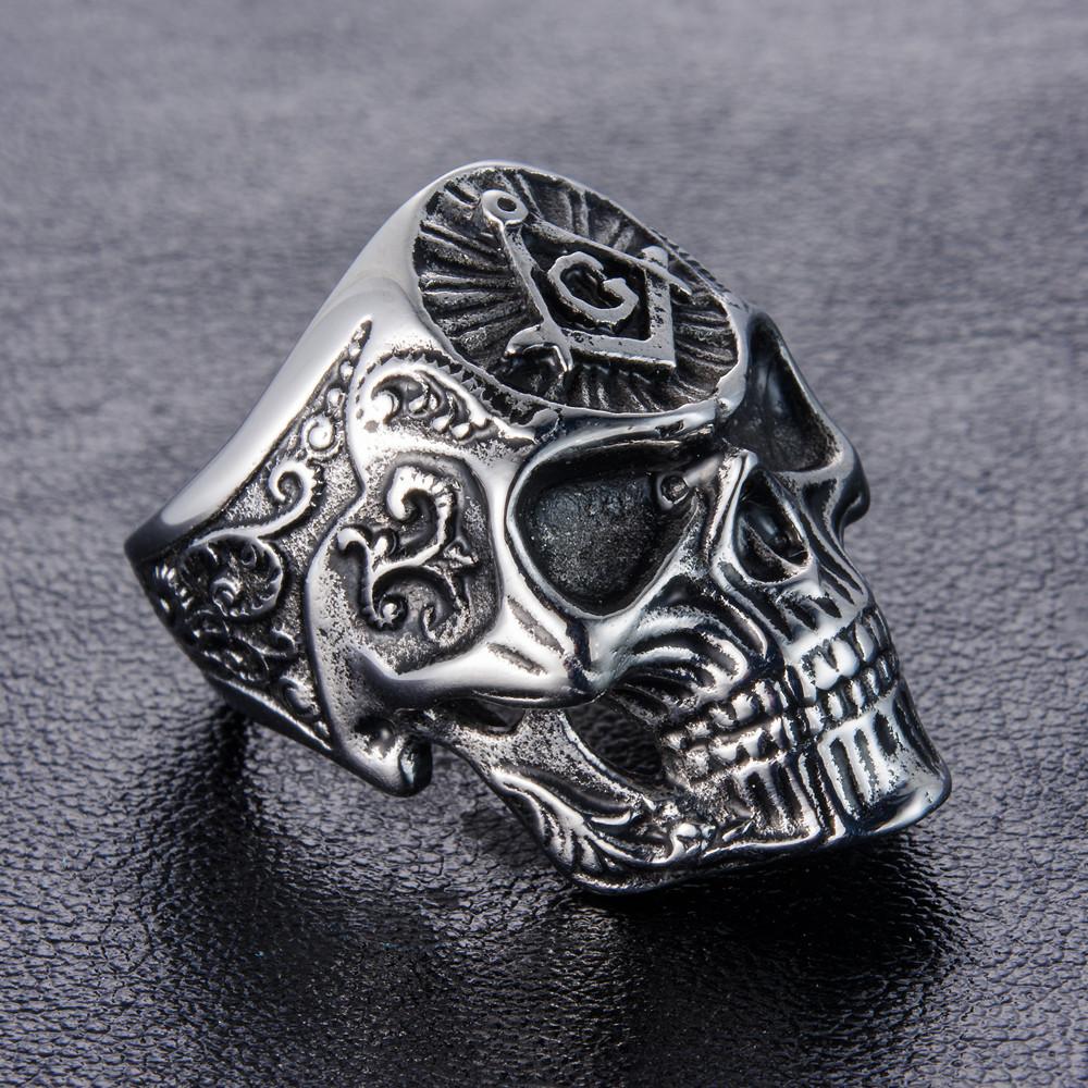 G On Masonic Ring | Skull Action