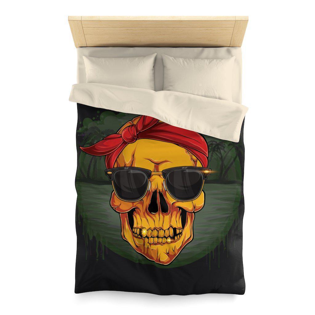 gold-skull-bedding-room