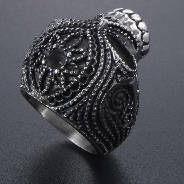 Gothic Male Rings | Skull Action