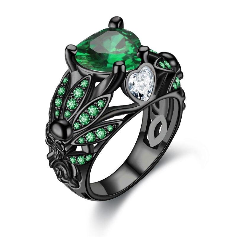 Gothic Ruby Ring | Skull Ring