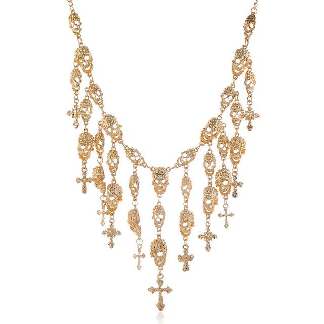 gothic skull necklace