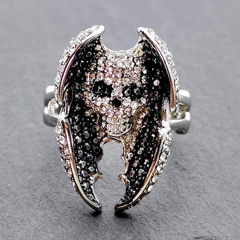 Gothic Skull Ring Black | Skull Action
