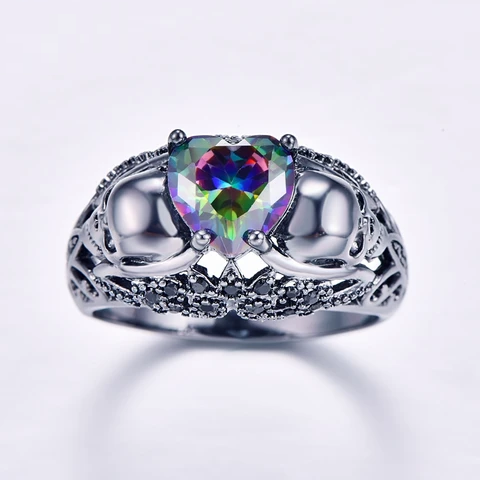 Gothic Sterling Silver Rings | Skull Action