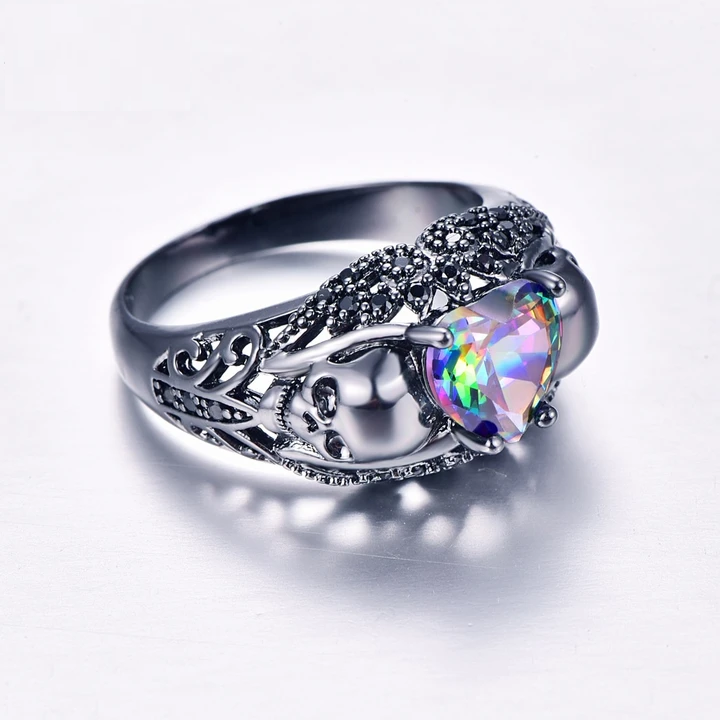 Gothic Sterling Silver Rings | Skull Action