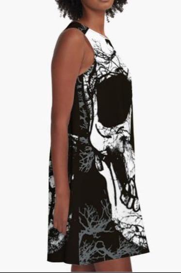 Grey Skull Dress | Skull Action