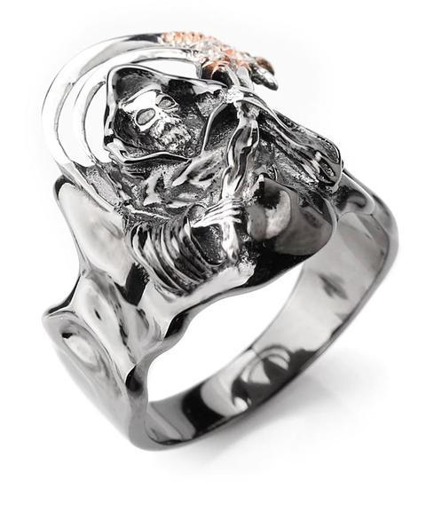 grim reaper ring silver