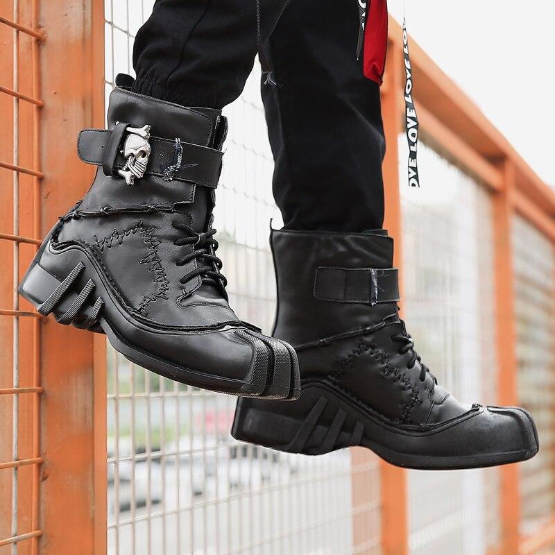 Handmade Leather Skull Boots | Skull Action