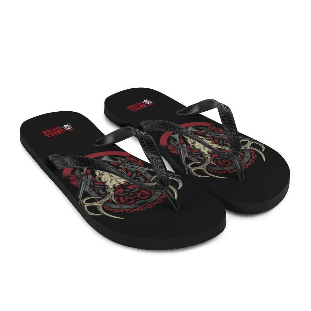 hunting-skull-flip-flops-black