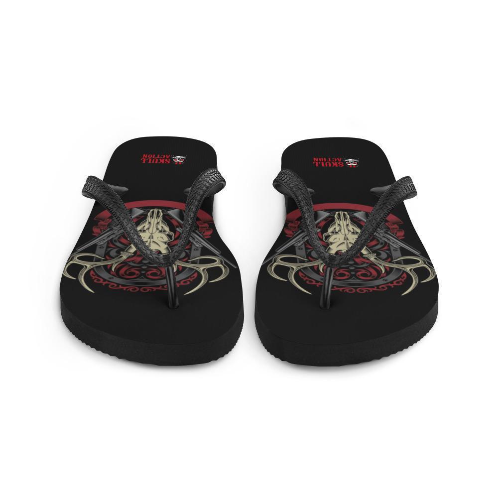 hunting-skull-flip-flops-design