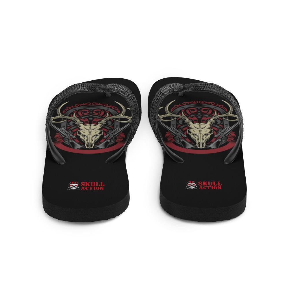 hunting-skull-flip-flops-printed